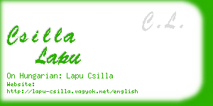 csilla lapu business card